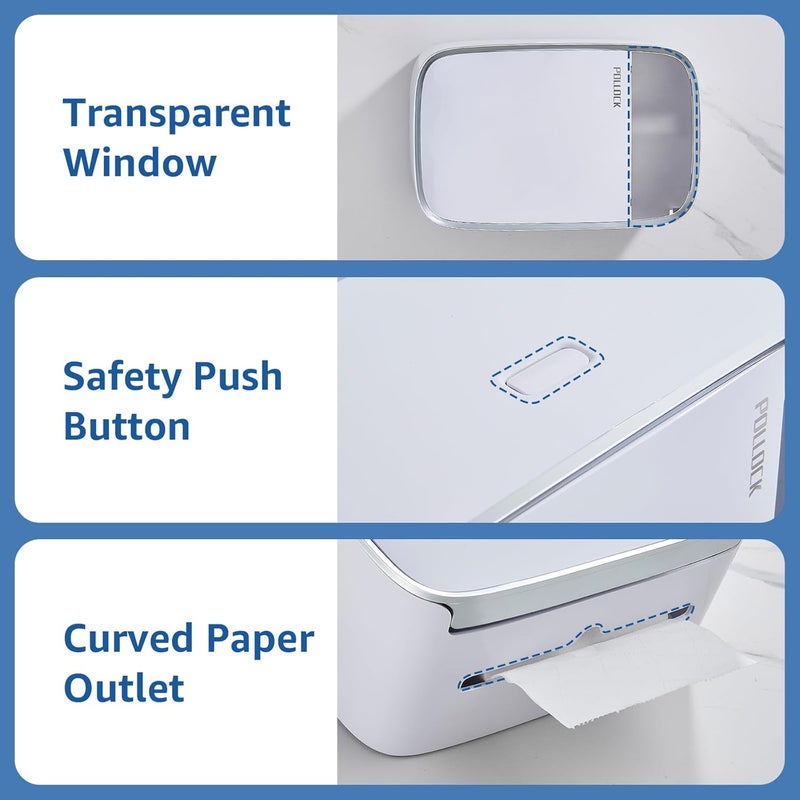 pollock Paper Towel Dispenser Holder Wall Mount,Commercial Paper Towel Dispenser Multi-fold Trifold C Fold,Hand Towel Holder,Paper Roll Napkin Tissue Dispenser,Paper Towel Holder for Bathroom Kitchen - Image 5